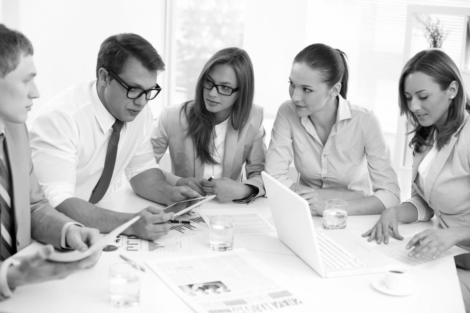 Workshop-Situation mit Gründern